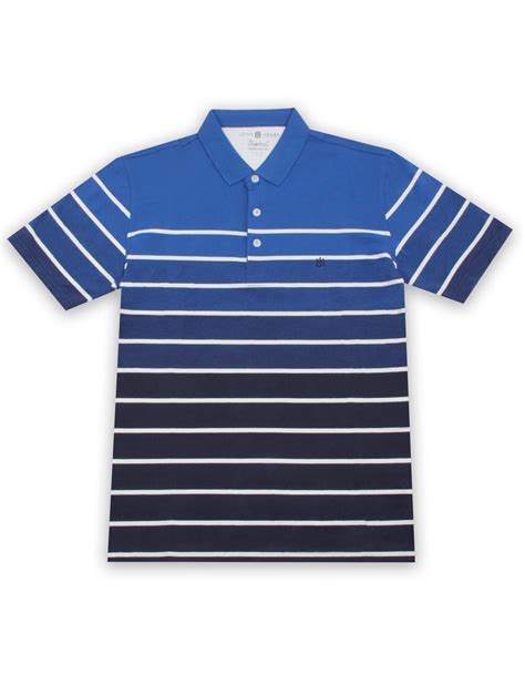 playera polo azul con lineas blancas salvatore ferragamo|Ferragamo: Playera Polo Hombre .